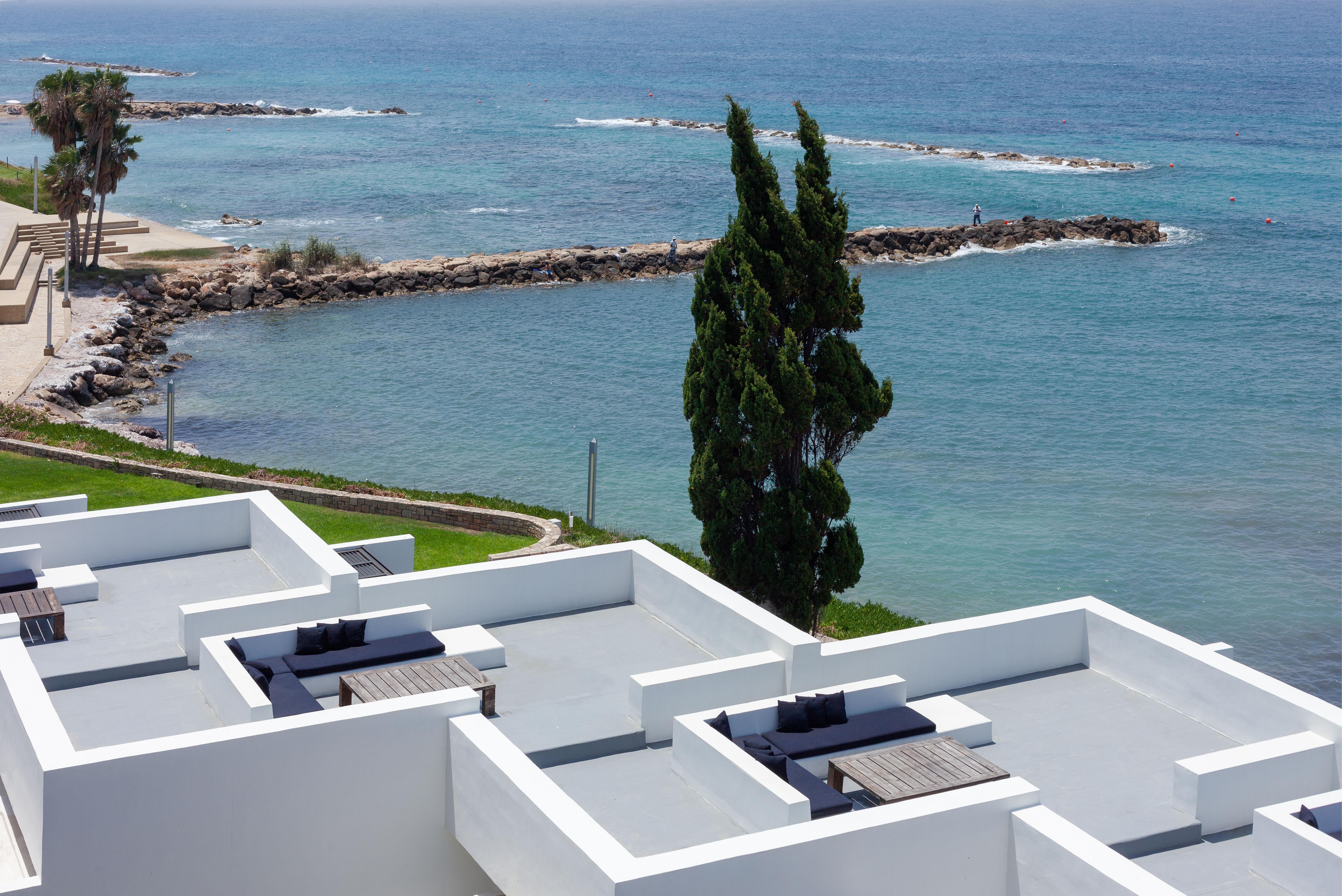 Almyra Hotel Пафос Екстериор снимка View of the Mediterranean Sea from the hotel